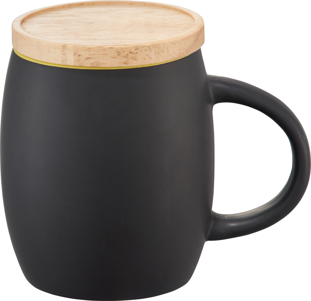 15 Oz. Hearth Ceramic Mug w/Wood Lid Coaster