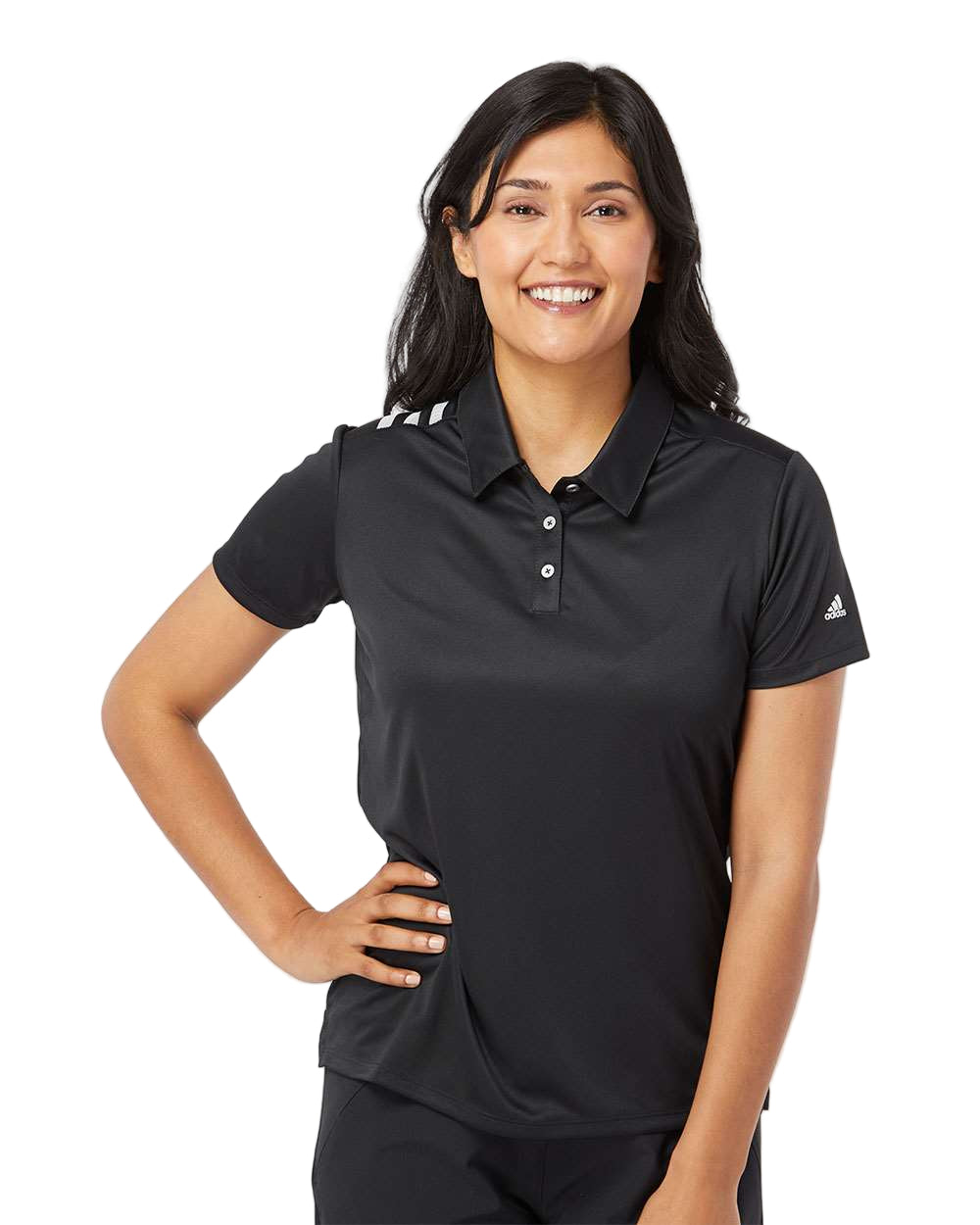 Adidas Women's 3-Stripes Shoulder Polo