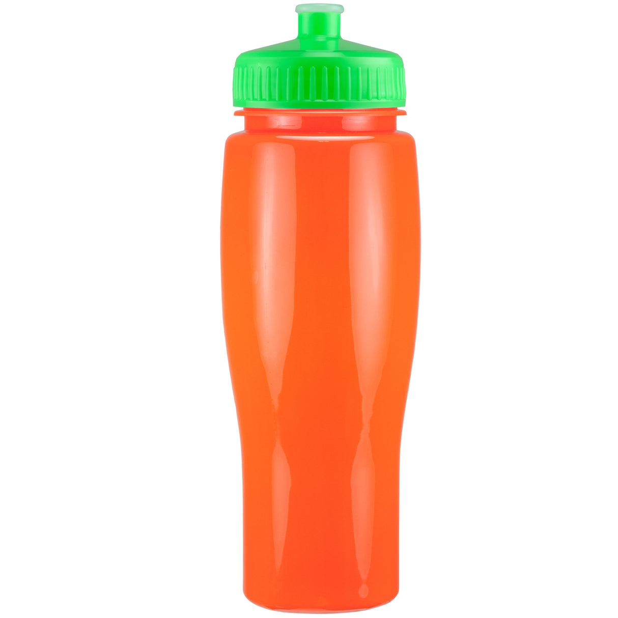 24 Oz. Contour Bottle w/ Push Pull Lid - Solid Colors