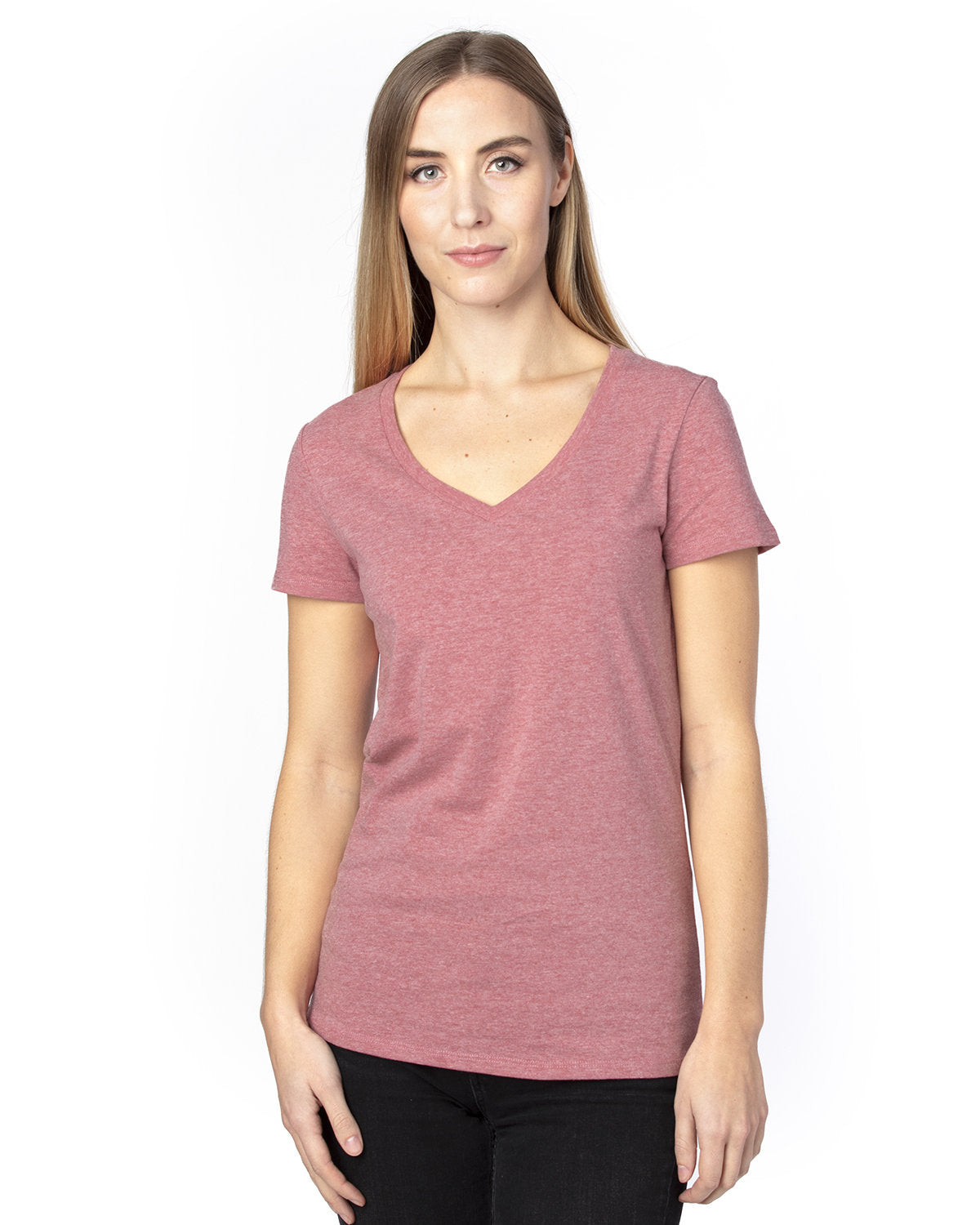 000245 THREADFAST Ladies' Ultimate CVC V-Neck T-Shirt
