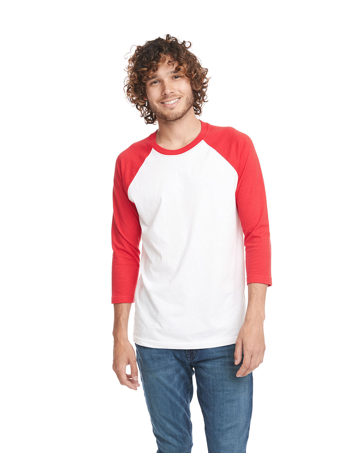 NEXT LEVEL APPAREL Unisex CVC 3/4 Sleeve Raglan Baseball T-Shirt