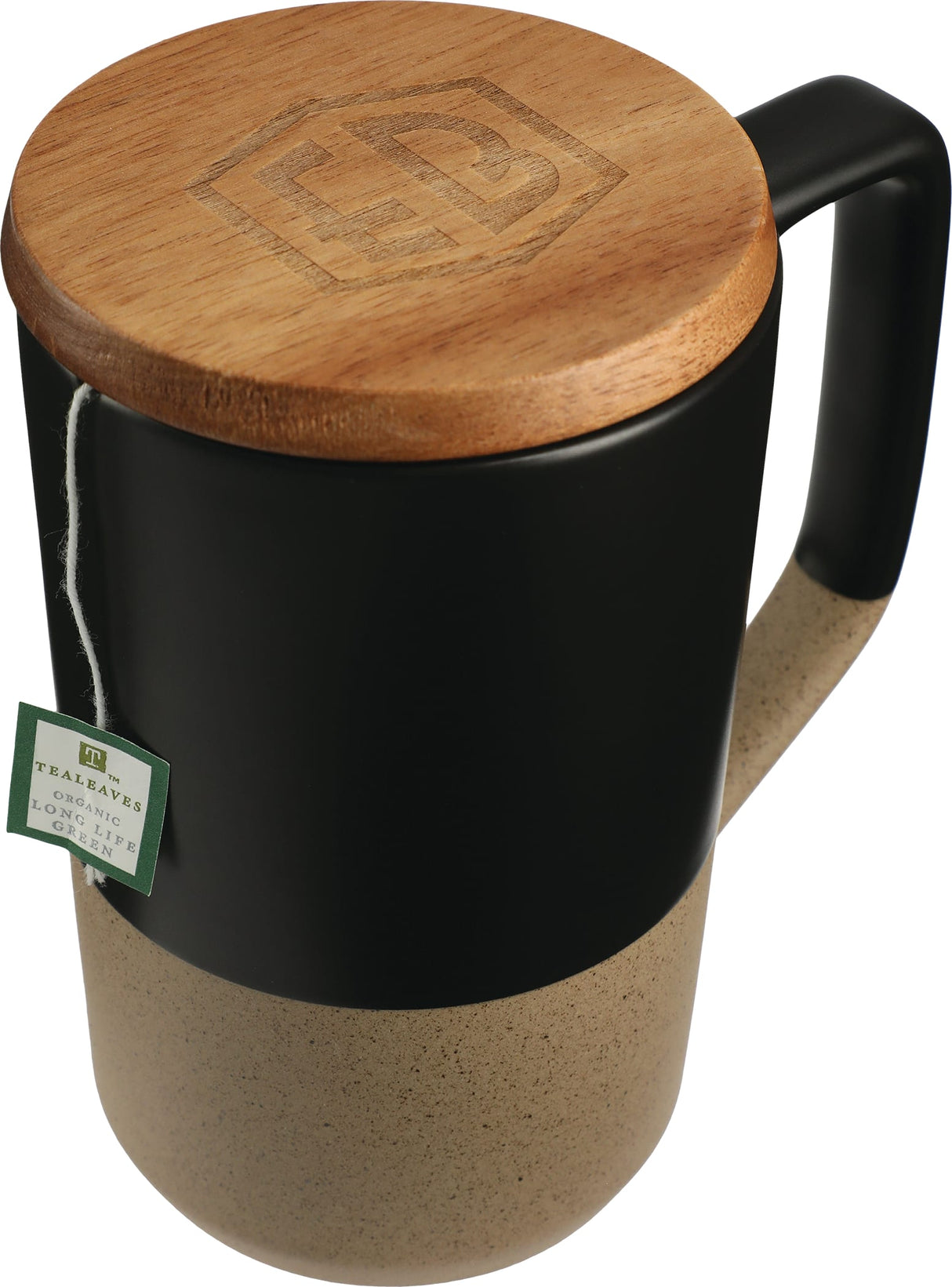 Tahoe Tea & Coffee 16 Oz. Ceramic Mug w/Wood Lid