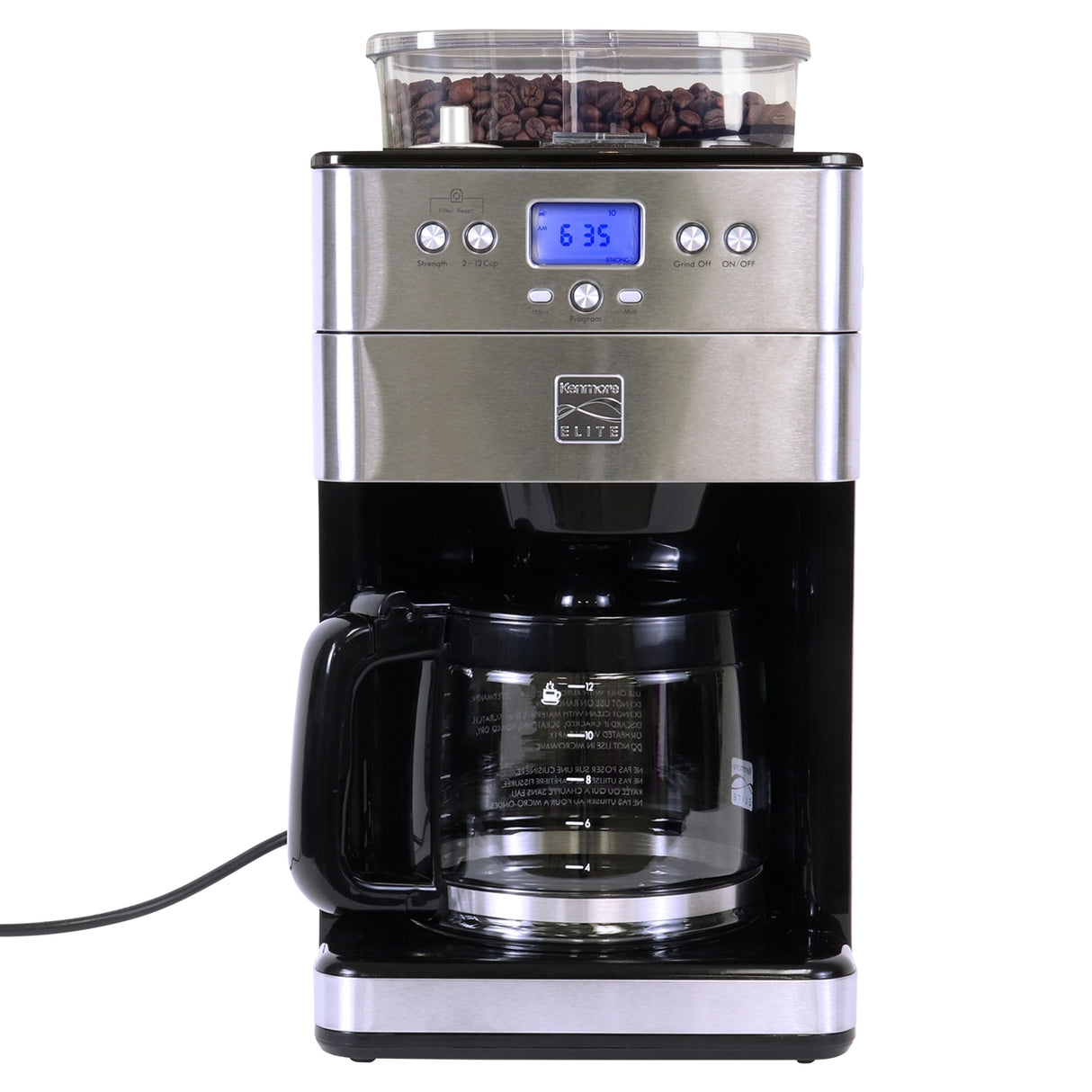 Kenmore Elite Grind & Brew Coffee Maker Stainless Steel
