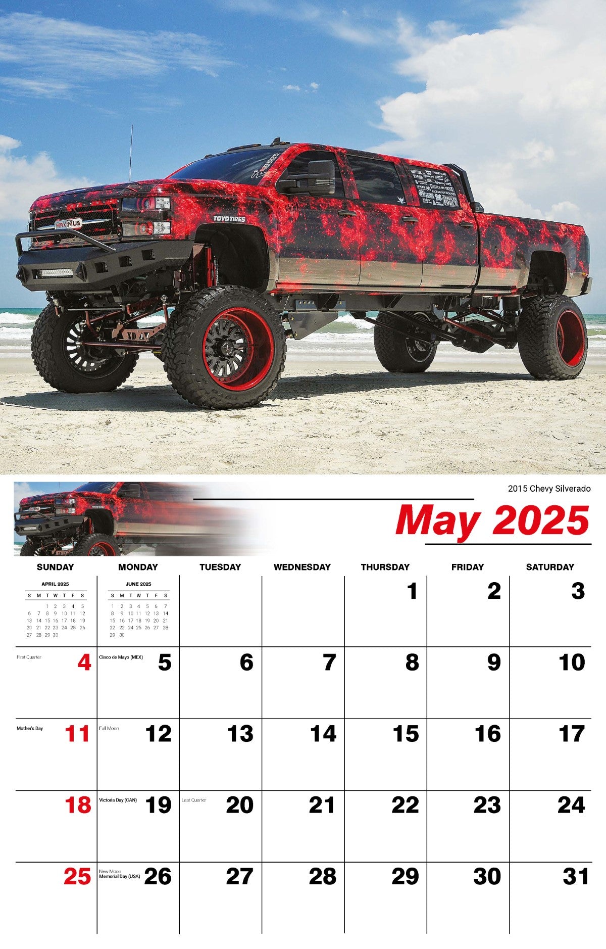 Galleria Wall Calendar 2025 Pumped Up Pickups