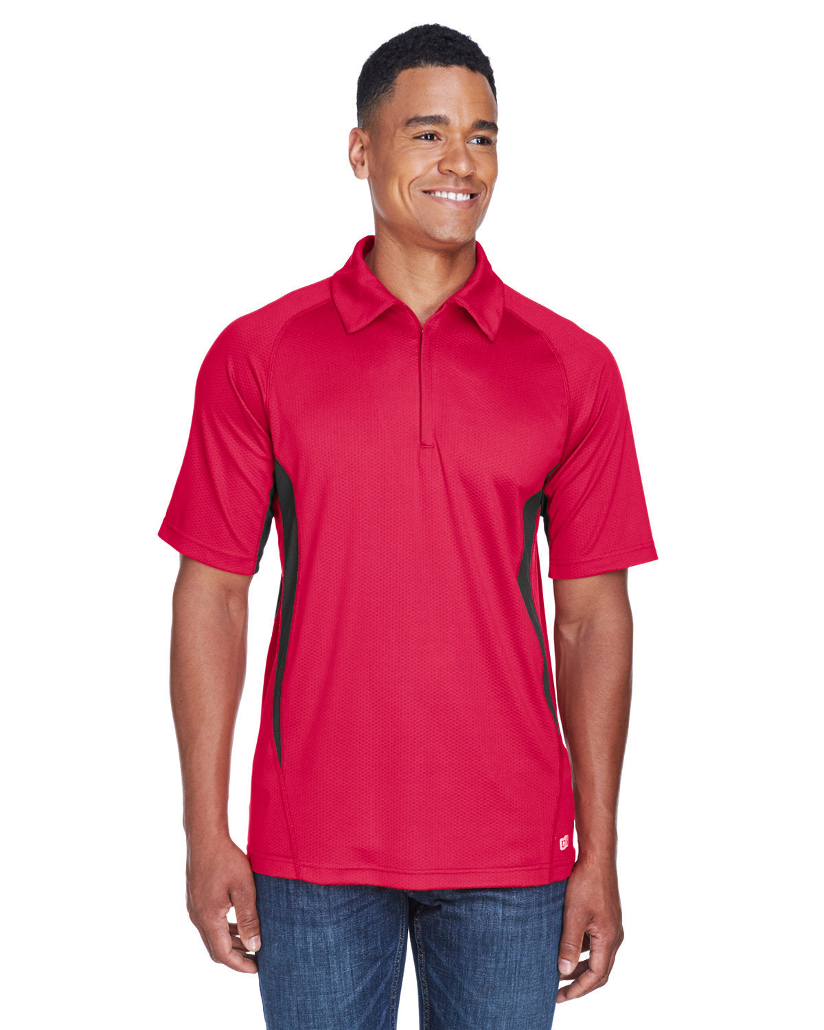 NORTH END SPORT RED Men's Serac UTK cool-logik Performance Zippered Polo