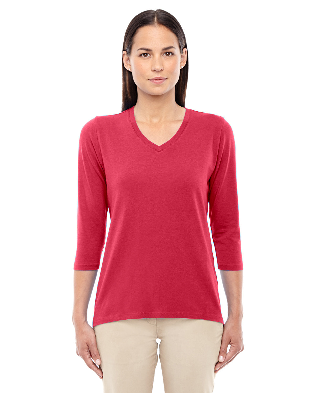 DEVON AND JONES Ladies' Perfect Fit? Bracelet-Length V-Neck Top
