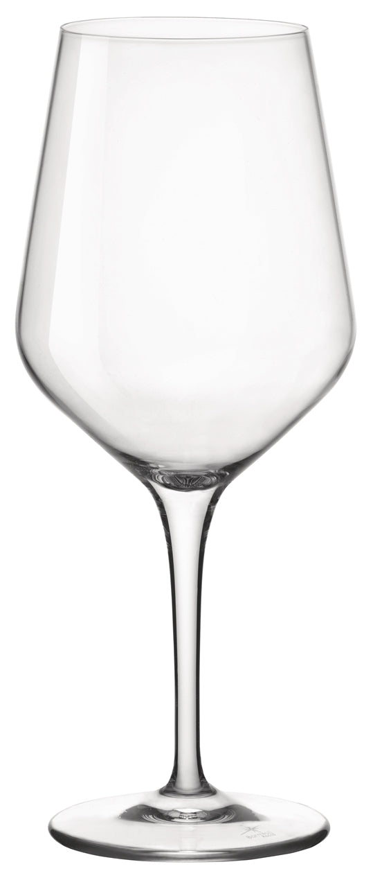 ~ Bormioli Rocco Electra Red 22oz stemmed crystal wine glass S/2 in a Shadow gift box