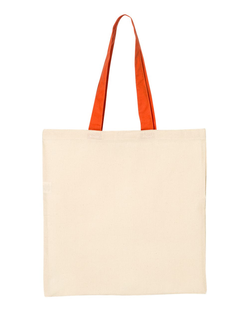 Q-Tees™ Economical Tote w/Contrast-Color Handles