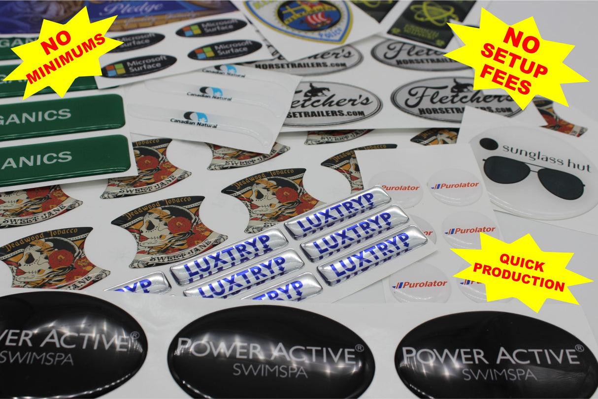 Full Color Domed Label (Up to 1 Square Inch)