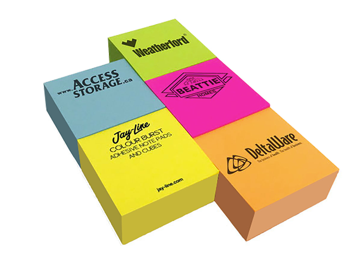 Adhesive Color Burst Cube Pad