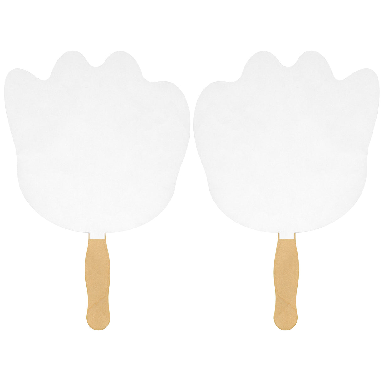 Paw Print Sandwiched Hand Fan (2 Side/ 1 imprint color)