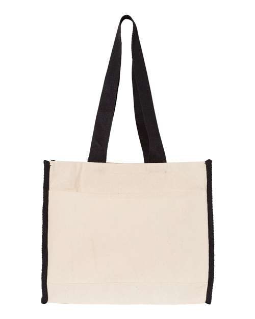 Q-Tees 14L Tote w/Contrast-Color Handles