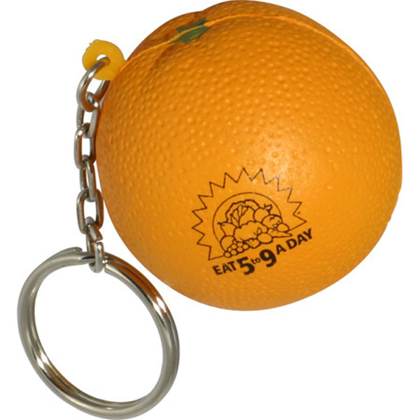 Orange Stress Reliever Key Chain