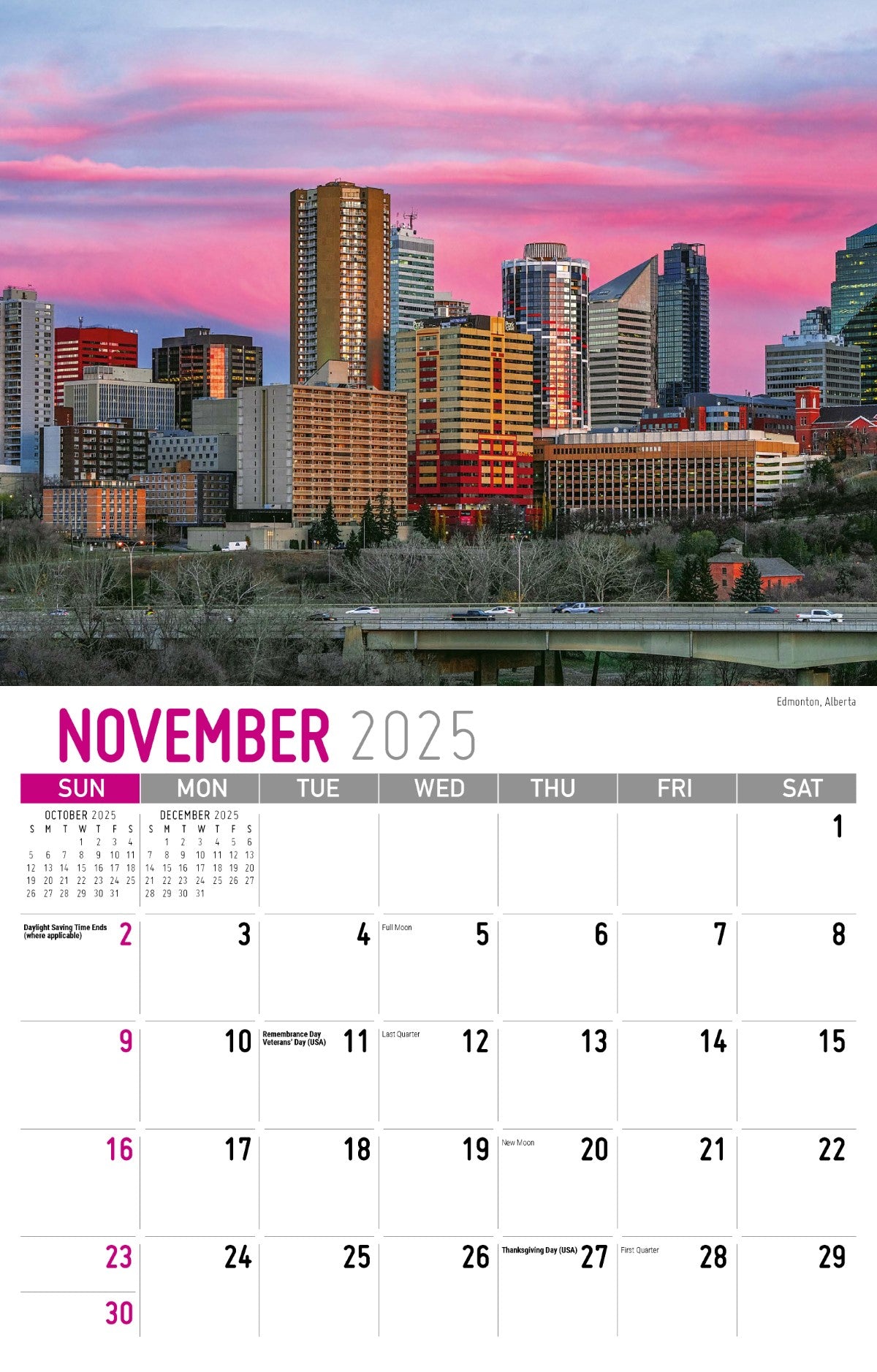 Galleria Wall Calendar 2025 Scenes of Western Canada