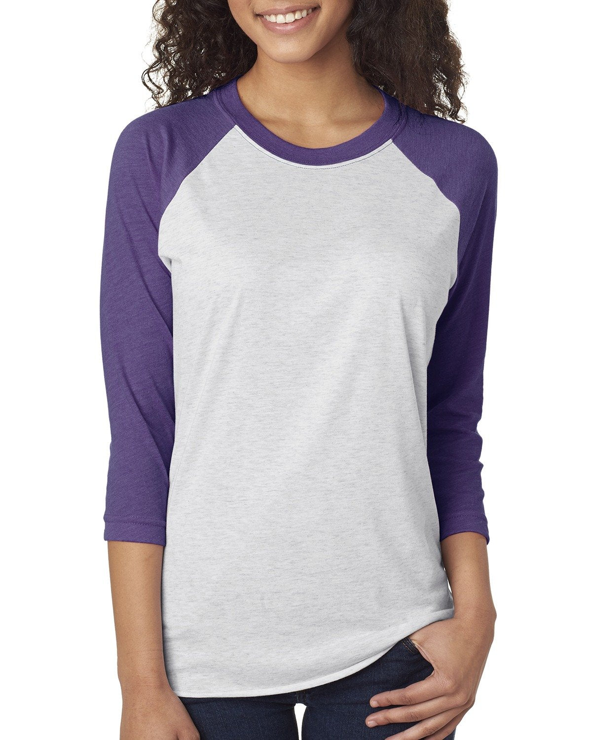 NEXT LEVEL APPAREL Unisex Triblend 3/4-Sleeve Raglan