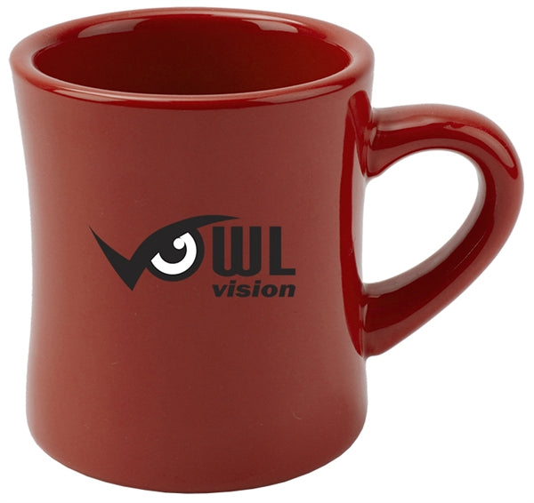 Diner 10oz red mug vitrified
