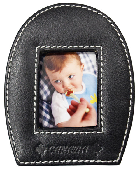 Leather Photo Frame Medium, black