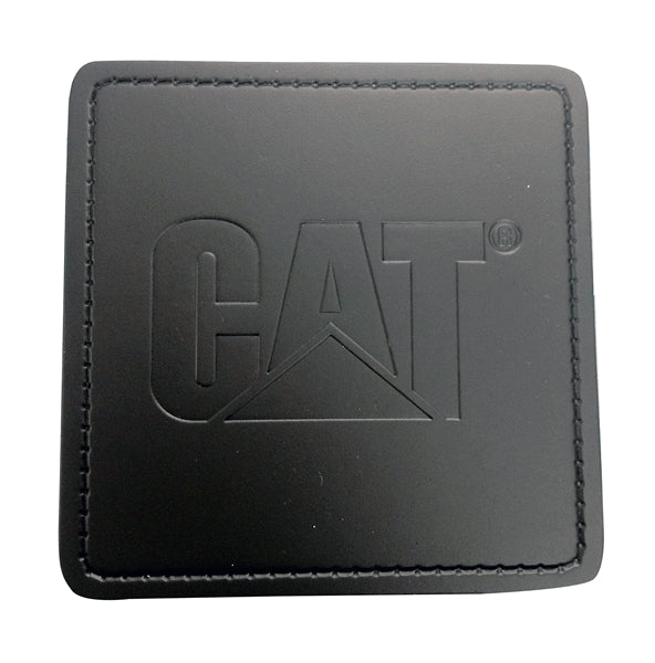 European Thick square single coaster black leather