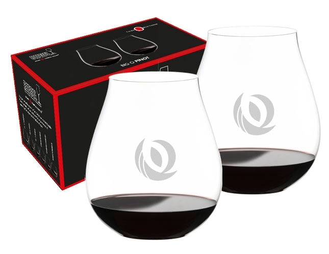 New World Pinot Noir, 25.75oz RIEDEL O crystal stemless wine glass S/2 in a Retail gift box
