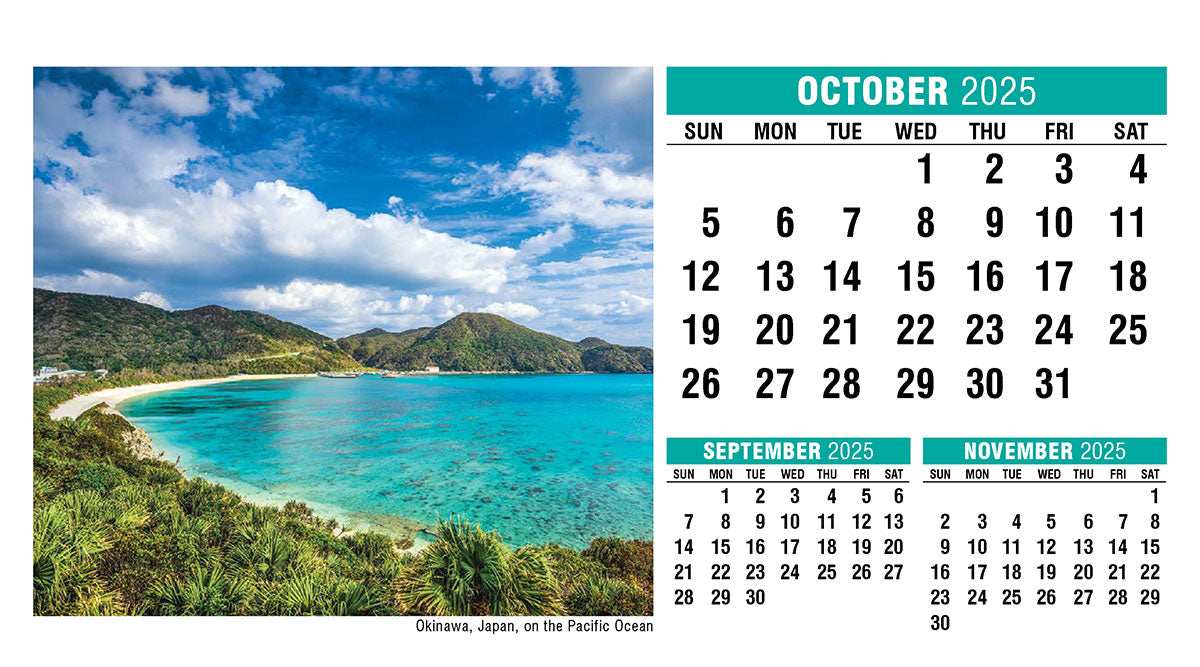 Galleria Sun, Sand & Surf Desk Tent Calendar