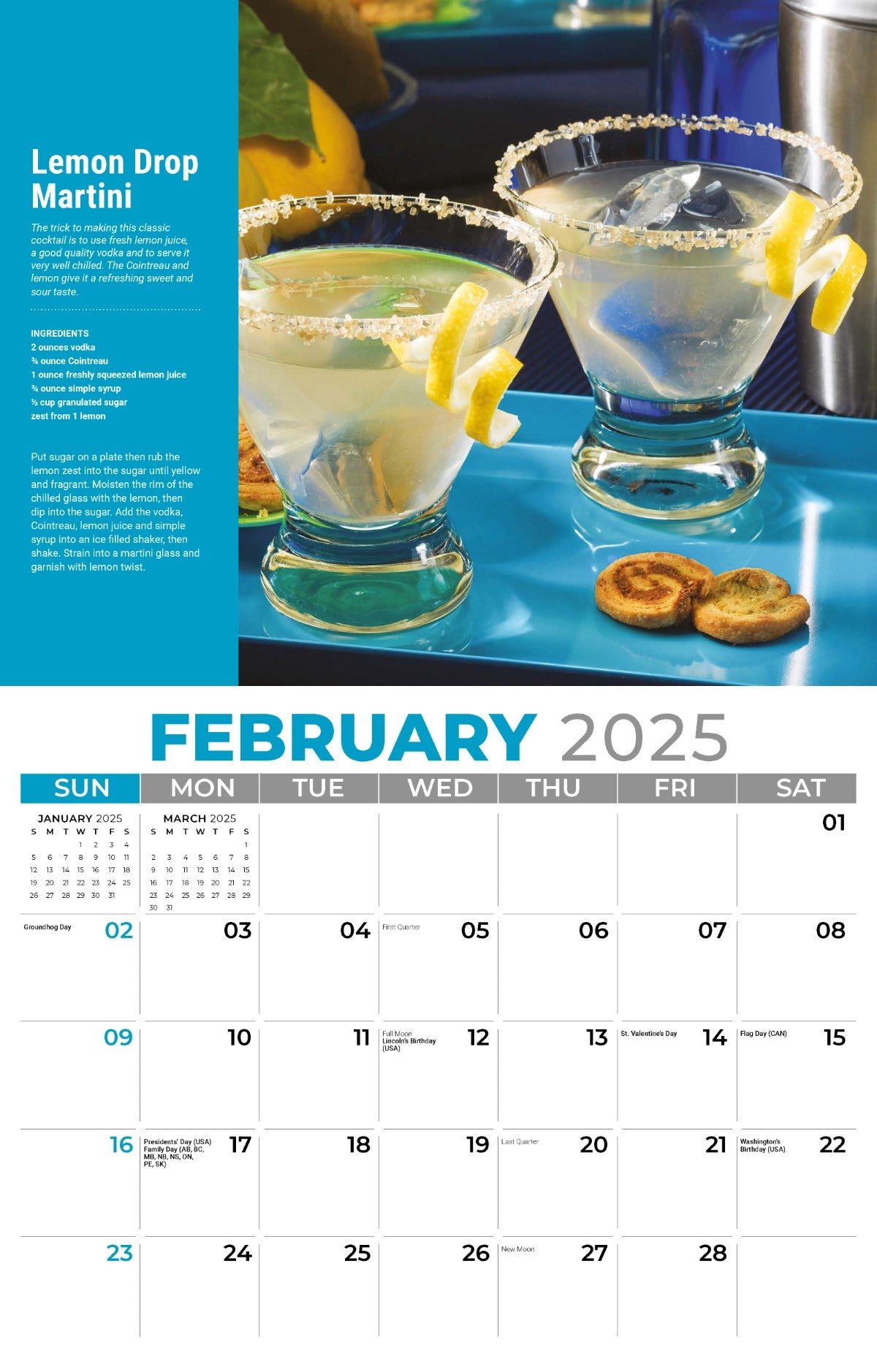 Galleria Wall Calendar 2025 Happy Hour