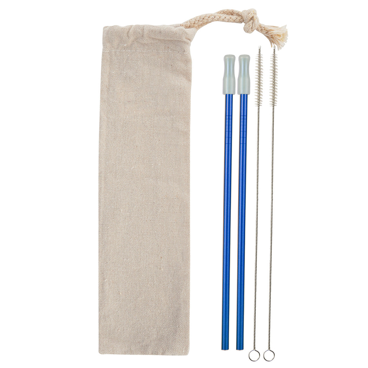 2- Pack Park Avenue Stainless Straw Kit With Cotton Pouch