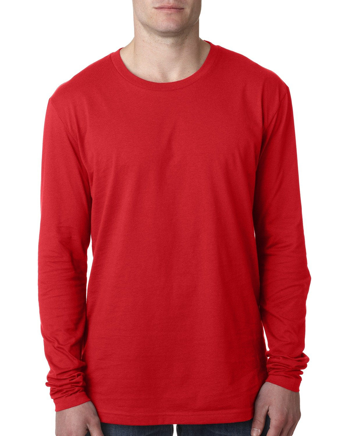 000044 NEXT LEVEL APPAREL Men's Cotton Long-Sleeve Crew