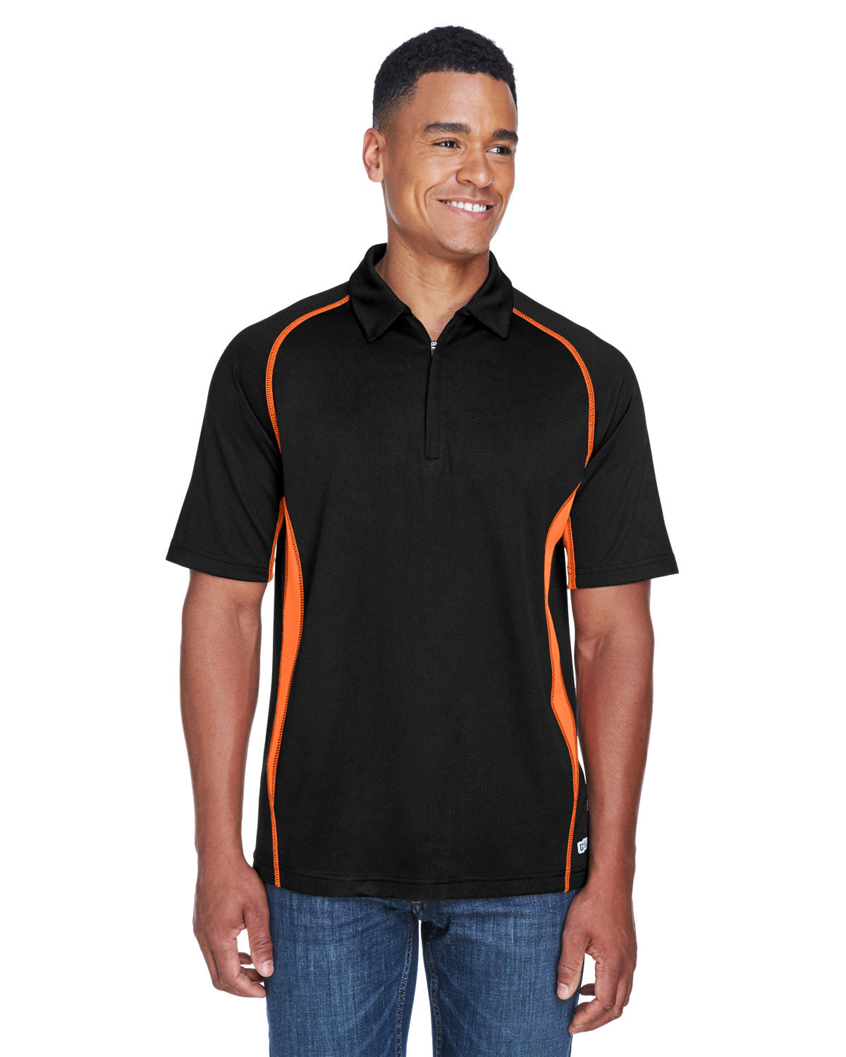 NORTH END SPORT RED Men's Serac UTK cool-logik Performance Zippered Polo