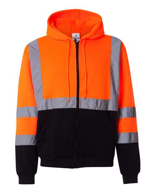 Kishigo Hi-Vis Full-Zip Hooded Sweatshirt