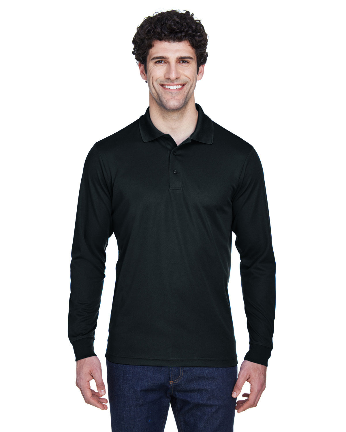 000152 CORE 365 Men's Pinnacle Performance Long-Sleeve Piqué Polo