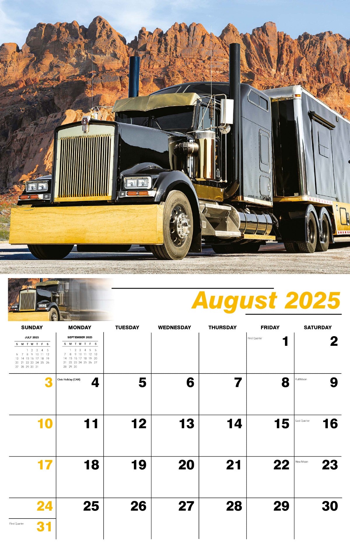 Galleria Wall Calendar 2025 Kings of the Road