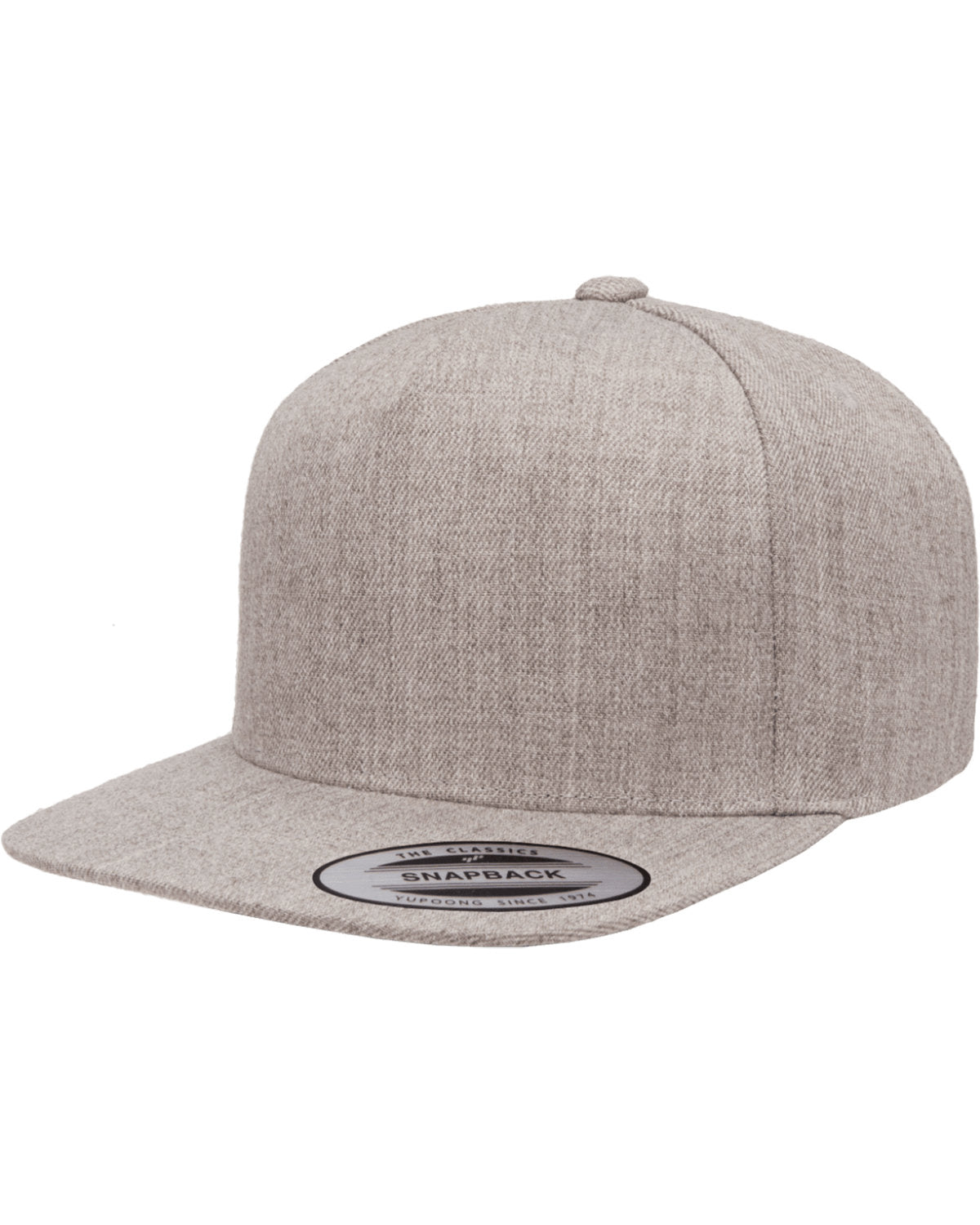 Yupoong Adult 5-Panel Structured Flat Visor Classic Snapback Cap