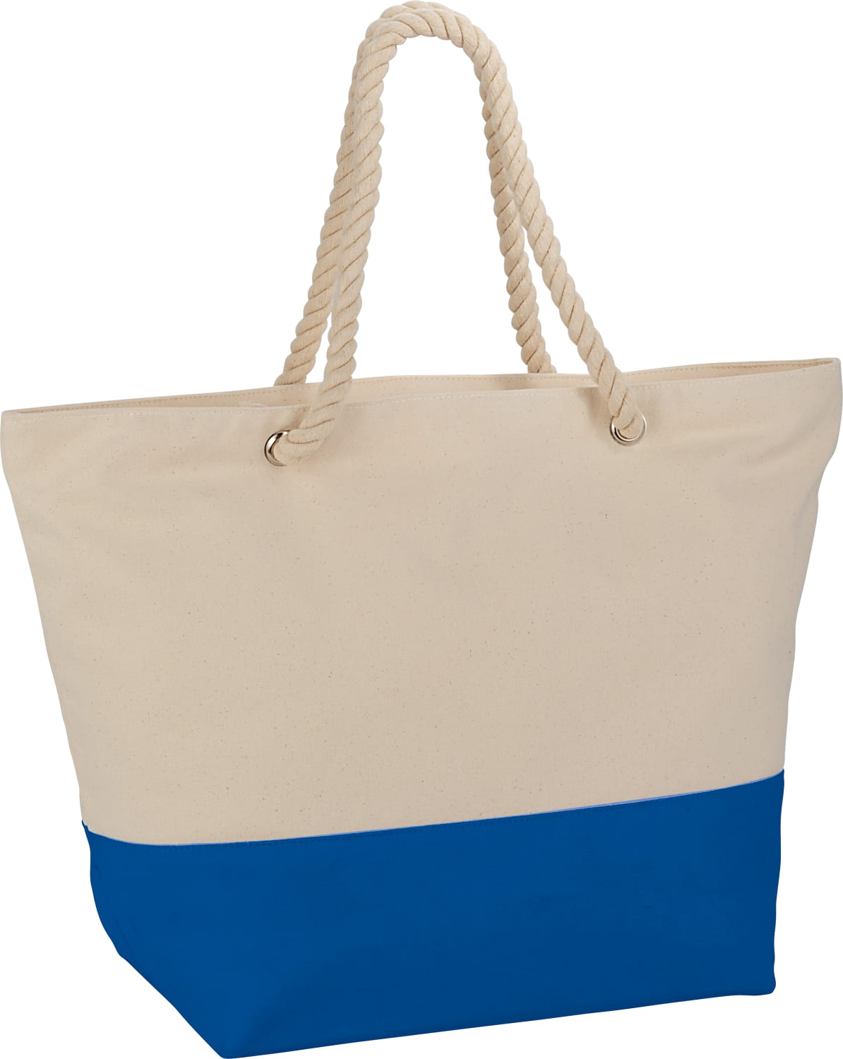 Zippered 12oz Cotton Canvas Rope Tote