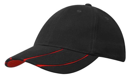 Brushed Heavy Cotton Cap w/Laminated Two-Tone Peak