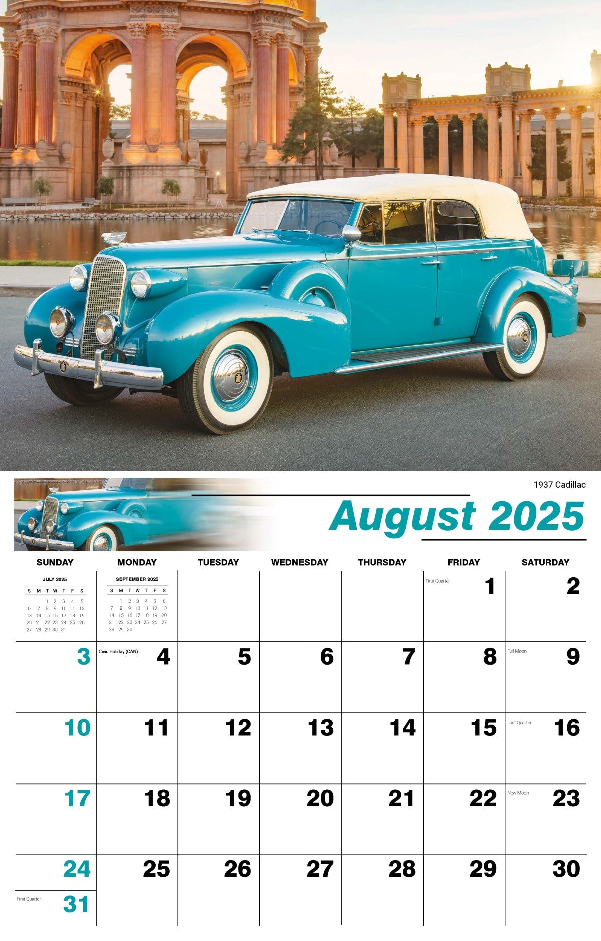 Galleria Wall Calendar 2025 Classic Cars