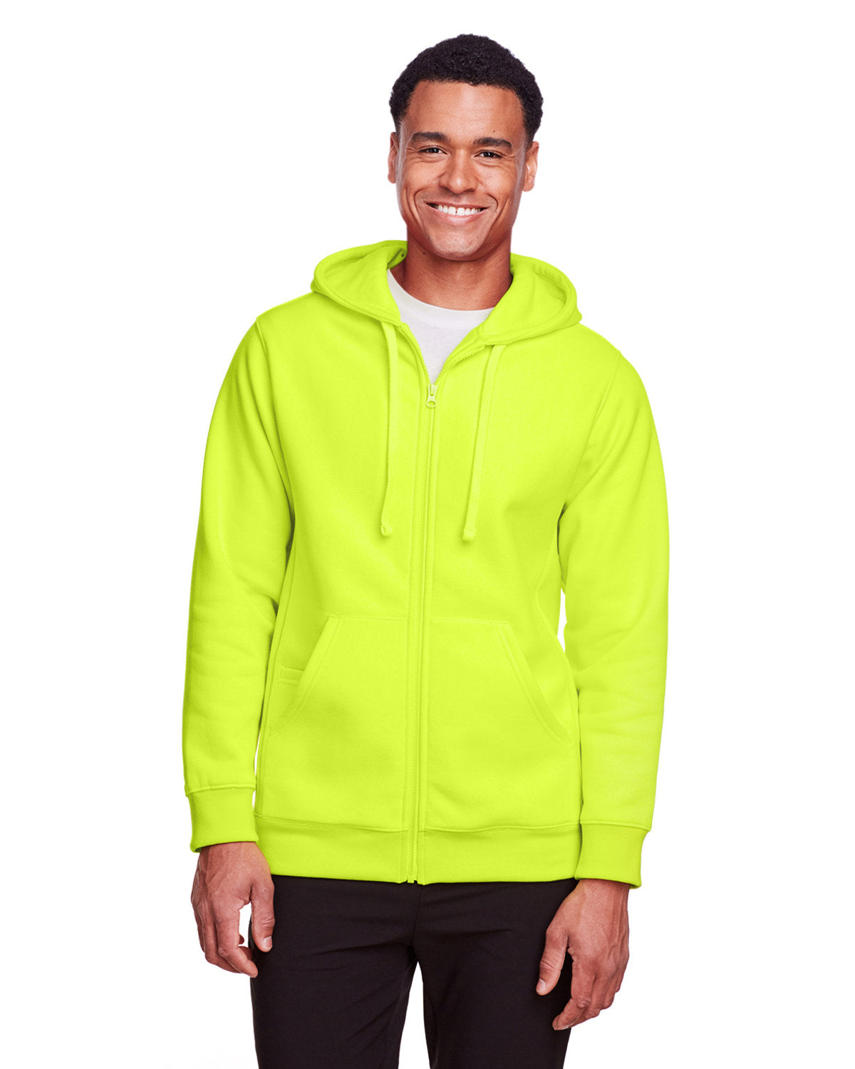 000237 Team 365 Men's Zone HydroSport Heavyweight Full-Zip Hooded Sweatshirt