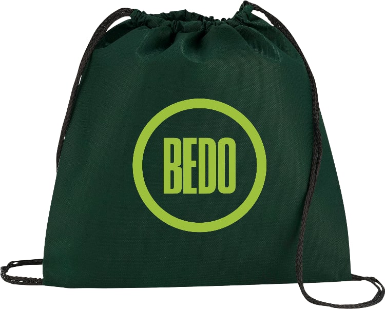Evergreen Non-Woven Drawstring Bag