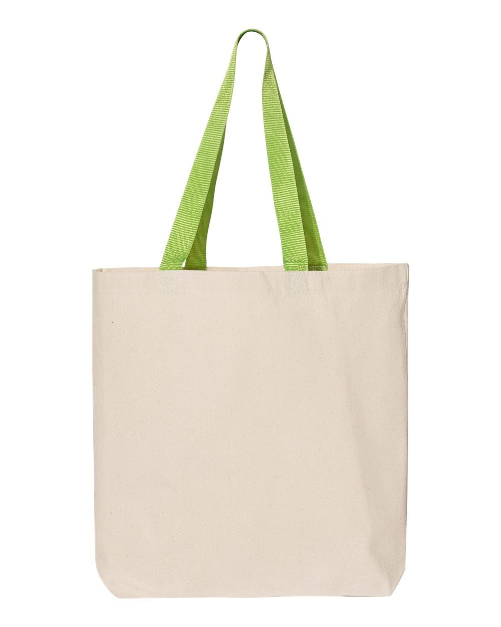 000504 Q-Tees™ 11L Canvas Tote w/Contrast Color Handles