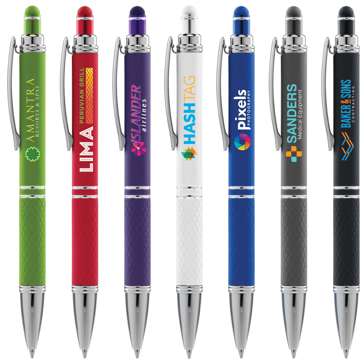 Phoenix Softy w/Stylus - ColorJet - Full Color Metal Pen