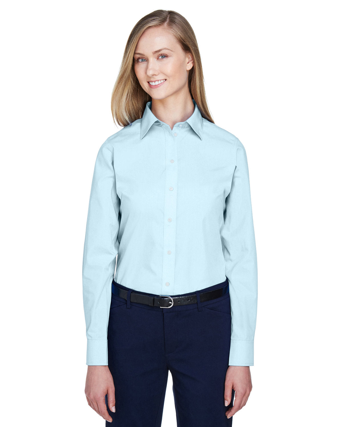 Devon and Jones Ladies' Crown Collection® Solid Broadcloth Woven Shirt