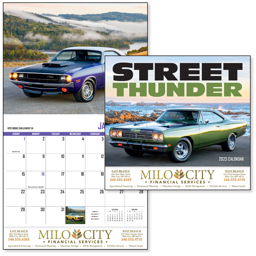 Street Thunder Appointment Calendar - Stapled