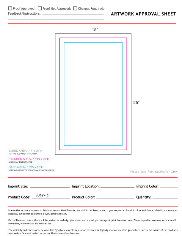 Personalized Plush Velour Terry Cotton Blend Hand, Sports Towel, 15x25, Sublimated Edge to Edge