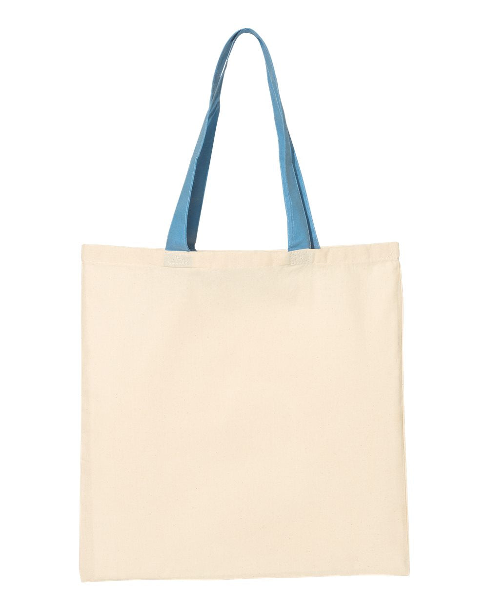 Q-Tees™ Economical Tote w/Contrast-Color Handles