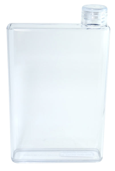 Trooper 16oz clear plastic flask with lid