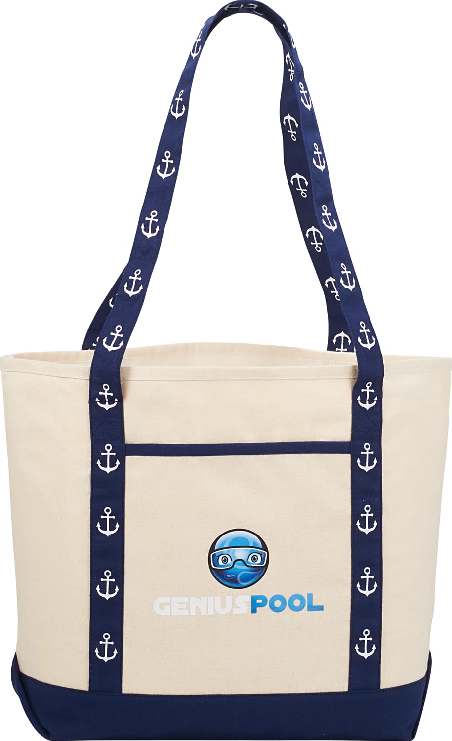 Jute Shopper Tote with Recycled Cotton Pocket