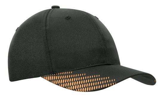 Breathable Poly Twill Cap w/Peak Flash Print