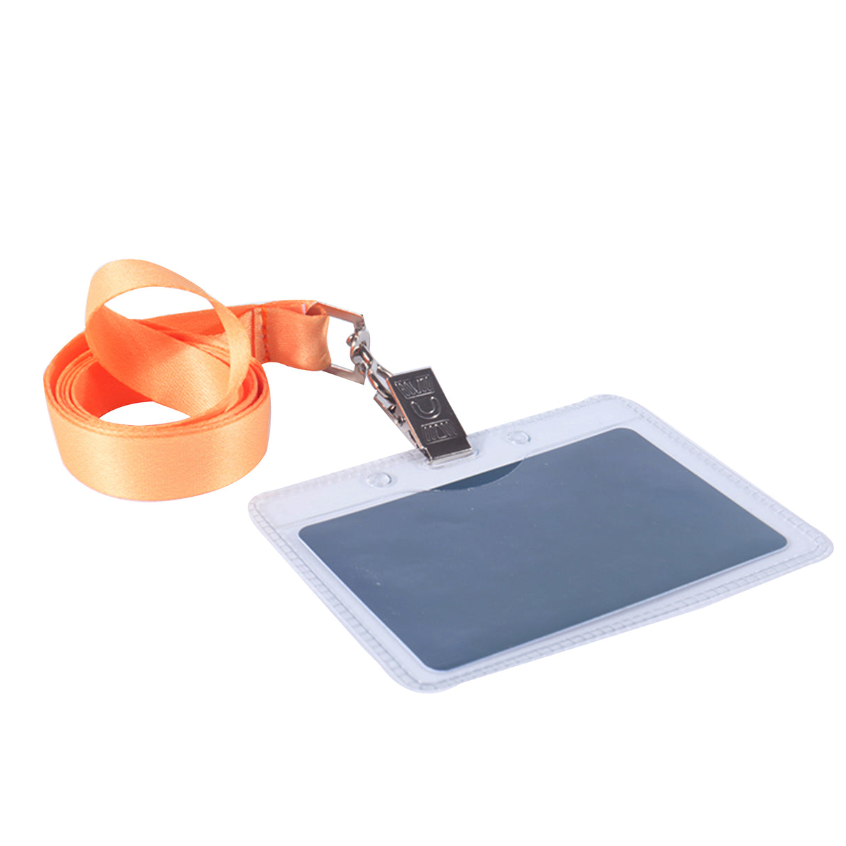 1" Full Color Lanyards with Plastic badge holder combo