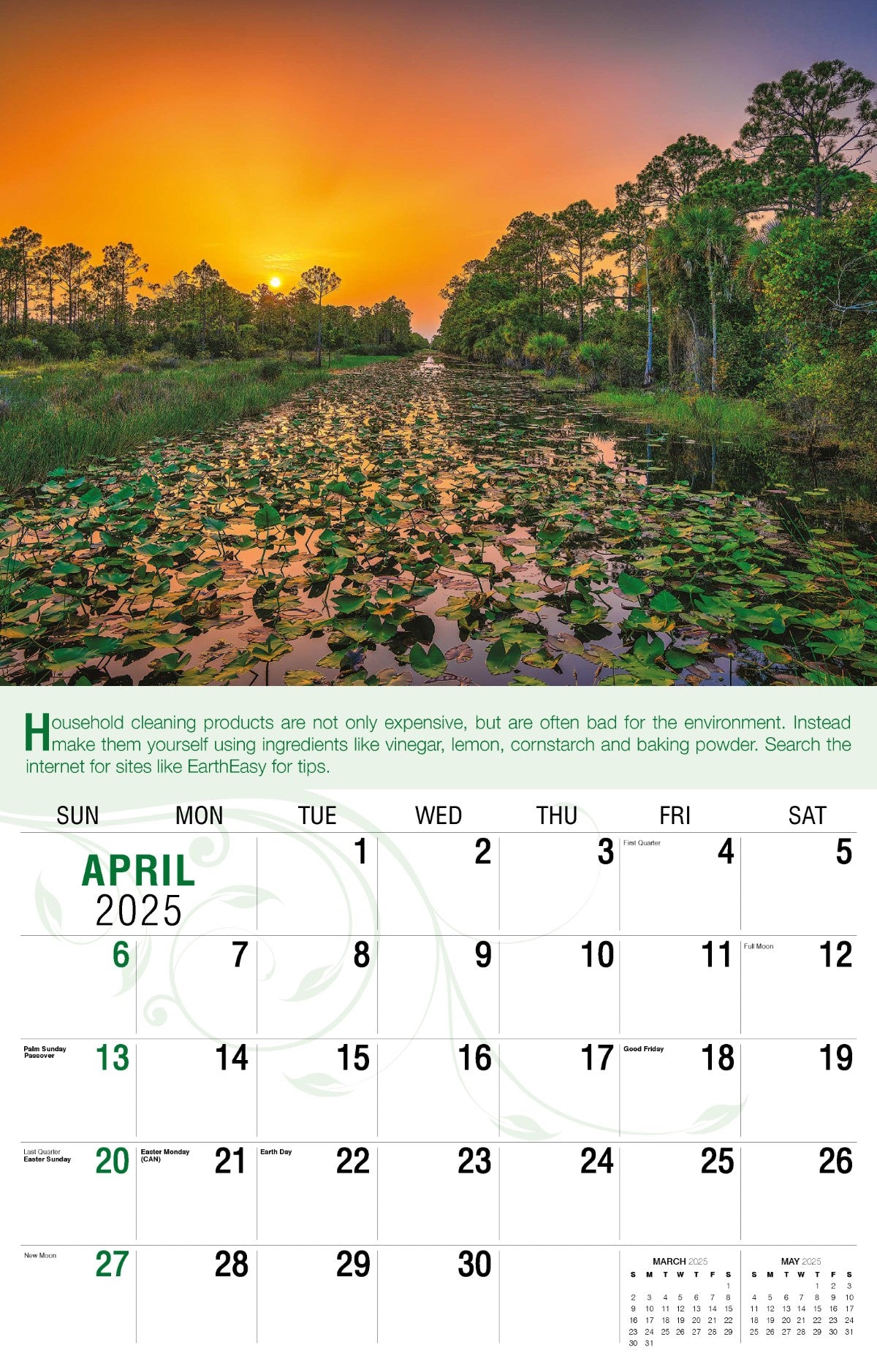 Galleria Wall Calendar 2025 Go Green Calendar
