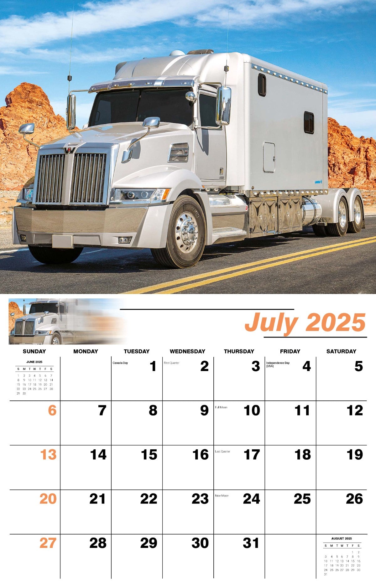 Galleria Wall Calendar 2025 Kings of the Road