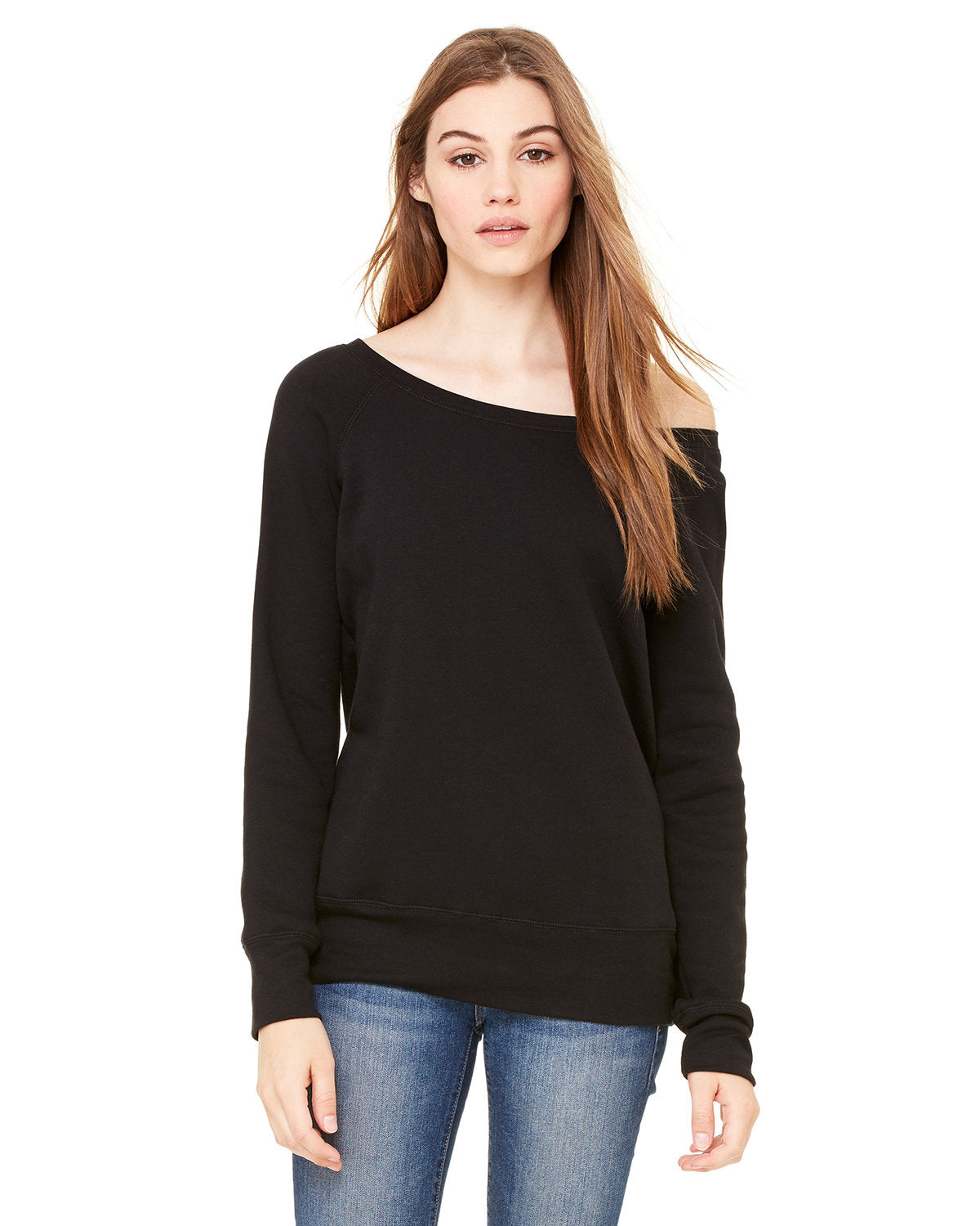 BELLA+CANVAS Ladies' Sponge Fleece Wide Neck Sweatshirt
